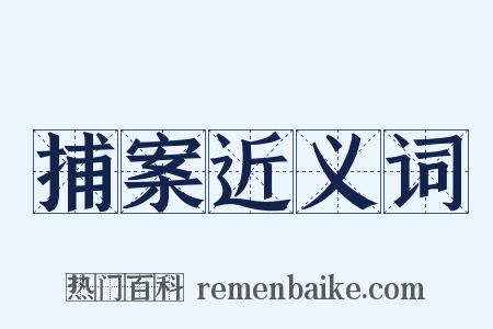 捕案近义词是什么意思的图片